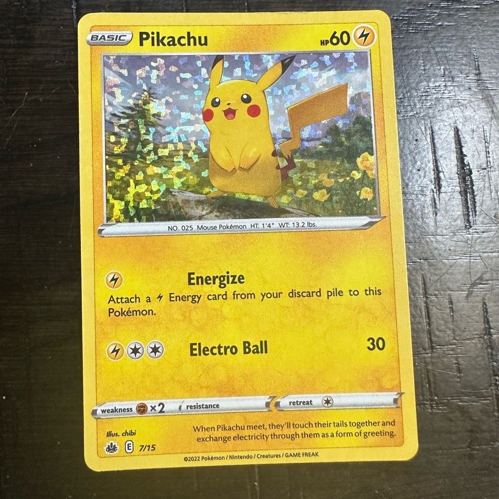 McDonald’s 2022 pikachu holo bleed